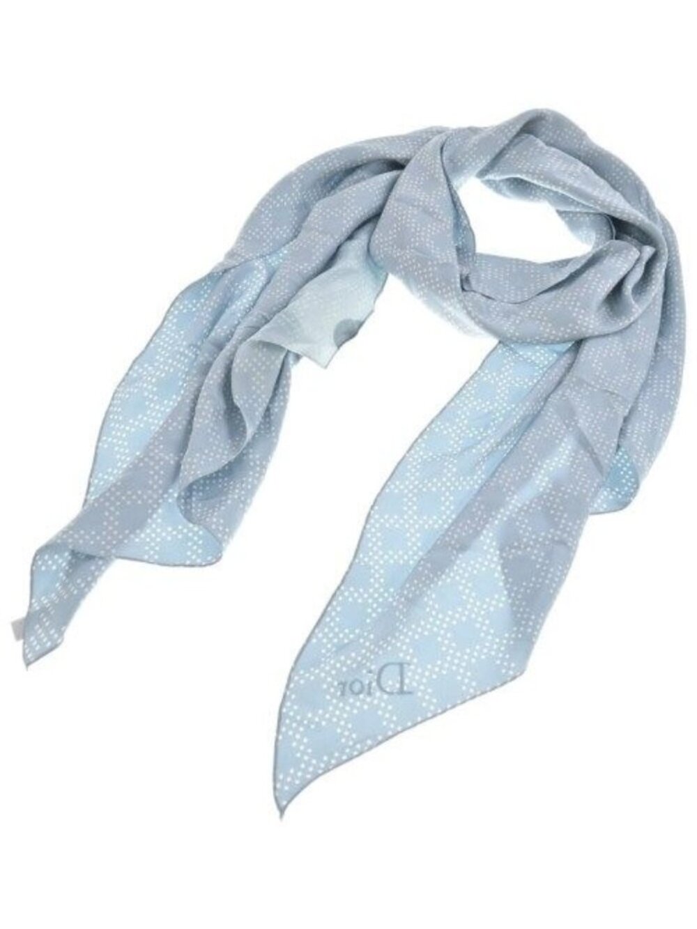 Dior Shawl Scarf Blue